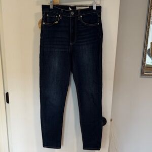 rag & bone Women's Skinny Jeans in Dark Blue Wash
